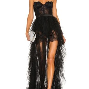 Bustier Gown in Black - For Love and Lemons